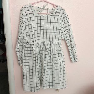 Black and White Window Pane Holiday dress